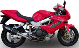 Dual Exhaust System With Sound Certification Furore Aluminium Black - Gpr Compatible With Honda Vtr 1000 F Firestorm (1997-2007)