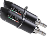 Dual Exhaust System With Sound Certification Furore Aluminium Black - Gpr Compatible With Aprilia Rsv 1000 R Factory (2006-2010)