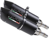 Dual Exhaust System With Sound Certification Furore Aluminium Black - Gpr Compatible With Suzuki B-King 1300 (2007-2010)