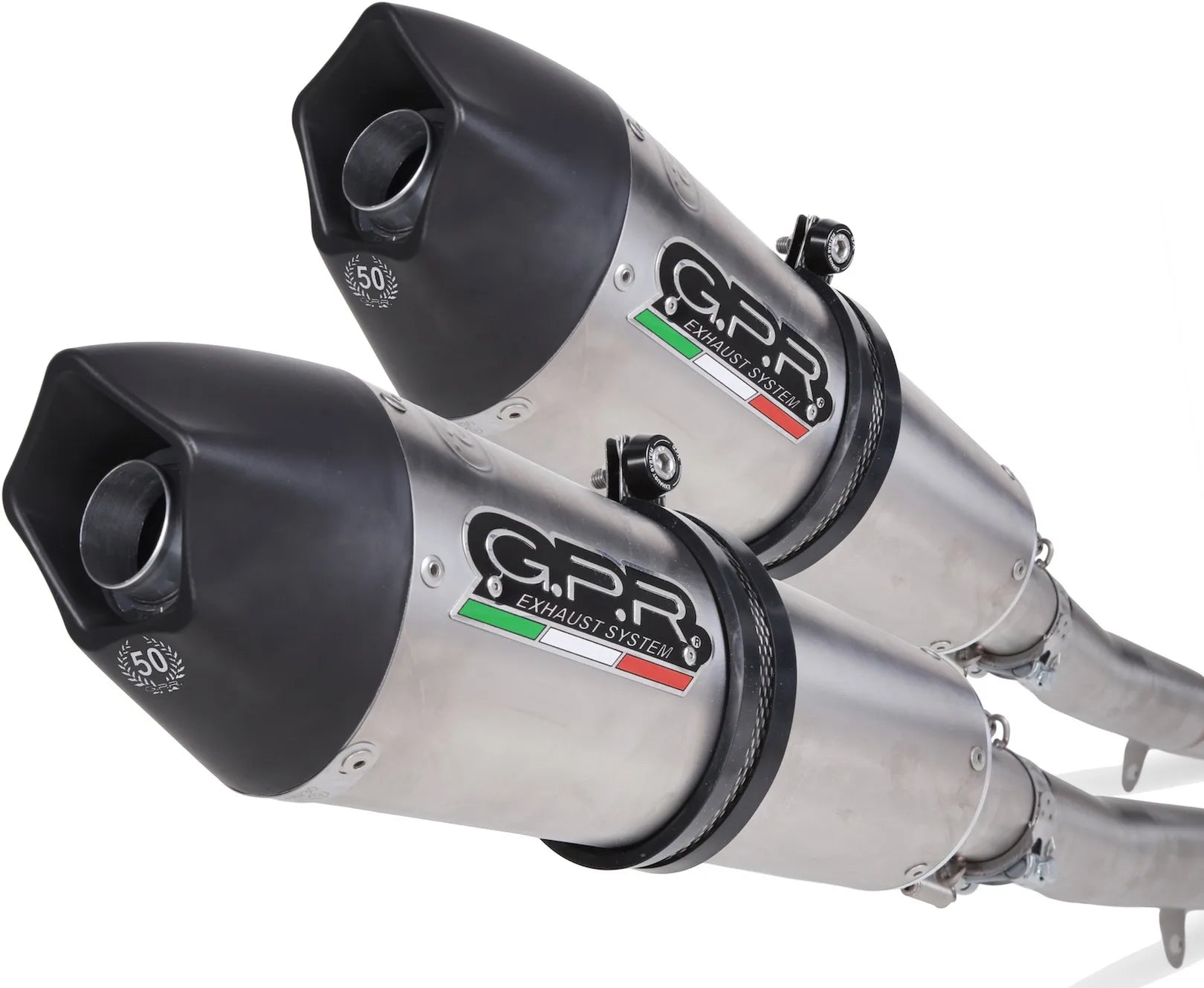 Dual Exhaust System With Sound Certification Gpe Anniversary Titanium - Gpr Compatible With Ducati Monster 796 (2010-2014)