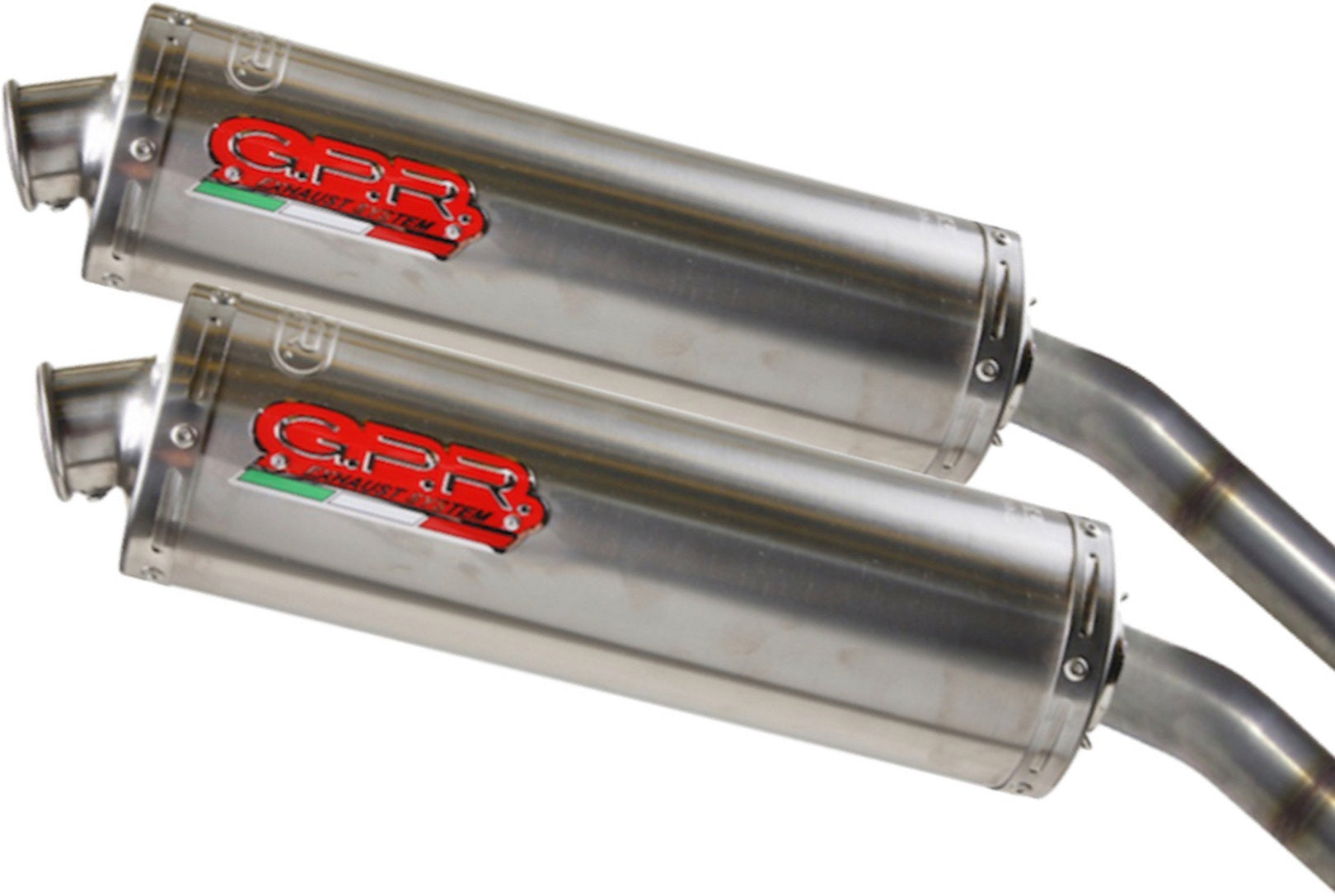 Dual Exhaust System With Sound Certification Oval Titanium - Gpr Compatible With Moto Morini Corsaro 1200 (2005-2011)