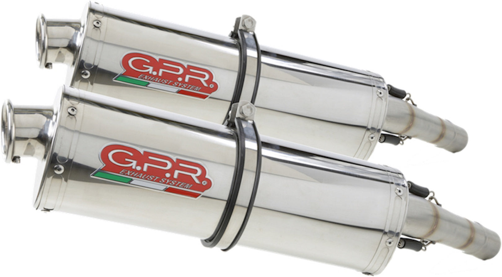 Dual Exhaust System With Sound Certification Trioval Stainless Steel - Gpr Compatible With Cagiva Raptor 1000 (2000-2003)