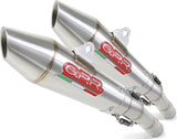 Dual Exhaust System With Sound Certification Vintacone Stainless Steel - Gpr Compatible With Moto Guzzi V7 I - Ii - Stone - Special (2012-2016)