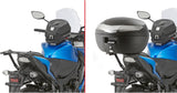 Monolock Black Tech Top Case - 29 Lt Technopolymer - Givi Compatible With Suzuki Gsx-S 1000 (2015-2020)
