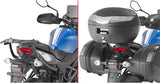 Monokey Carbon Look Tech Top Case - 47 Lt Technopolymer - Givi Compatible With Suzuki Sv 650 (2016-2024)