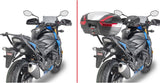 Monolock Riviera Black Tech Top Case - 46 Lt Riviera Technopolymer - Givi Compatible With Suzuki Gsx-S 750 (2017-2021)