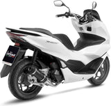 Complete Exhaust System Without Catalytic Converter And Without Sound Certification Gp Corsa Evo Carbon Fiber - Leovince Compatible With Honda Pcx 125 (2021-2024)