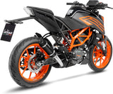 Exhaust Tip Without Sound Certification Gp Corsa Evo Carbon Fiber - Leovince Compatible With Ktm 125 Duke (2021-2023)