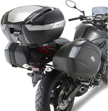 Monokey Trekker Lite Black Top Case - 35 Lt Trekker Lite Technopolymer - Givi Compatible With Yamaha Xj6 600 (2009-2012)
