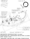Complete Catalytic Exhaust System With Sound Certification Hand Made Tt Aluminum - Leovince Compatible With Mbk Rocket (1996-1998)