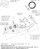 Complete Catalytic Exhaust System With Sound Certification Hand Made Tt Aluminum - Leovince Compatible With Yamaha Aerox 50 R (2013)