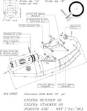 Complete Catalytic Exhaust System With Sound Certification Hand Made Tt Aluminum - Leovince Compatible With Piaggio Ntt (1994-1996)