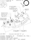 Complete Catalytic Exhaust System With Sound Certification Hand Made Tt Aluminum - Leovince Compatible With Piaggio Zip Air (1999)