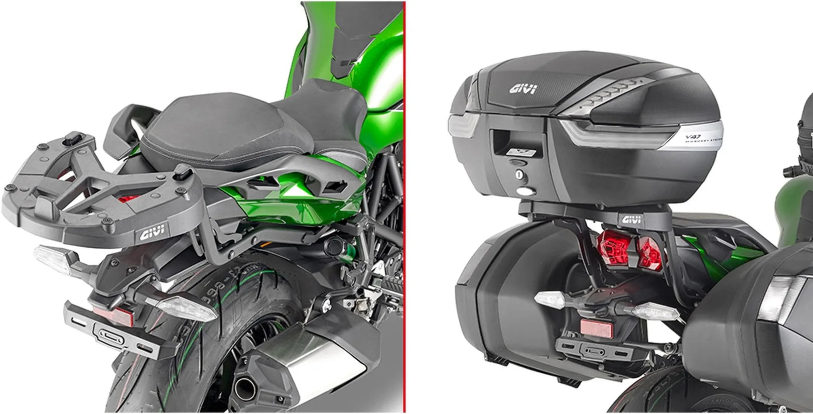 Monokey Trekker Outback Evo Smart Aluminium Top Case - 58 Lt Trekker Outback Evo Smart Aluminium - Givi Compatible With Kawasaki Ninja H2 Sx (2018-2024)