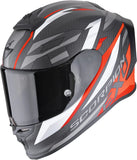 Full-Face Motorcycle Helmet Scorpion Exo Exo-491 Polycarbonate Matt Black Red Run Size L