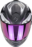 Full-Face Motorcycle Helmet Scorpion Exo Exo-491 Polycarbonate Matt Iridescent Black Zumo Size Xs