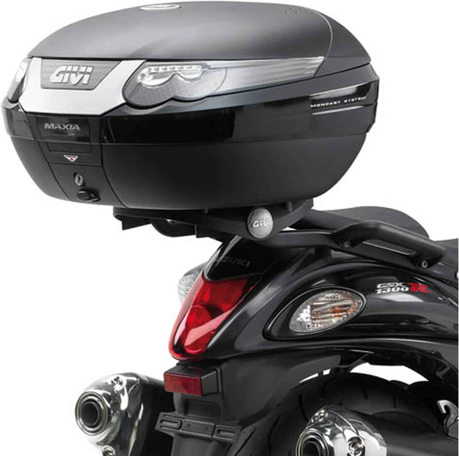 Monokey Animal Carrier Top Case - 33 Lt Nylon - Givi Compatible With Suzuki Gsx 1300 R Hayabusa (2008-2016)