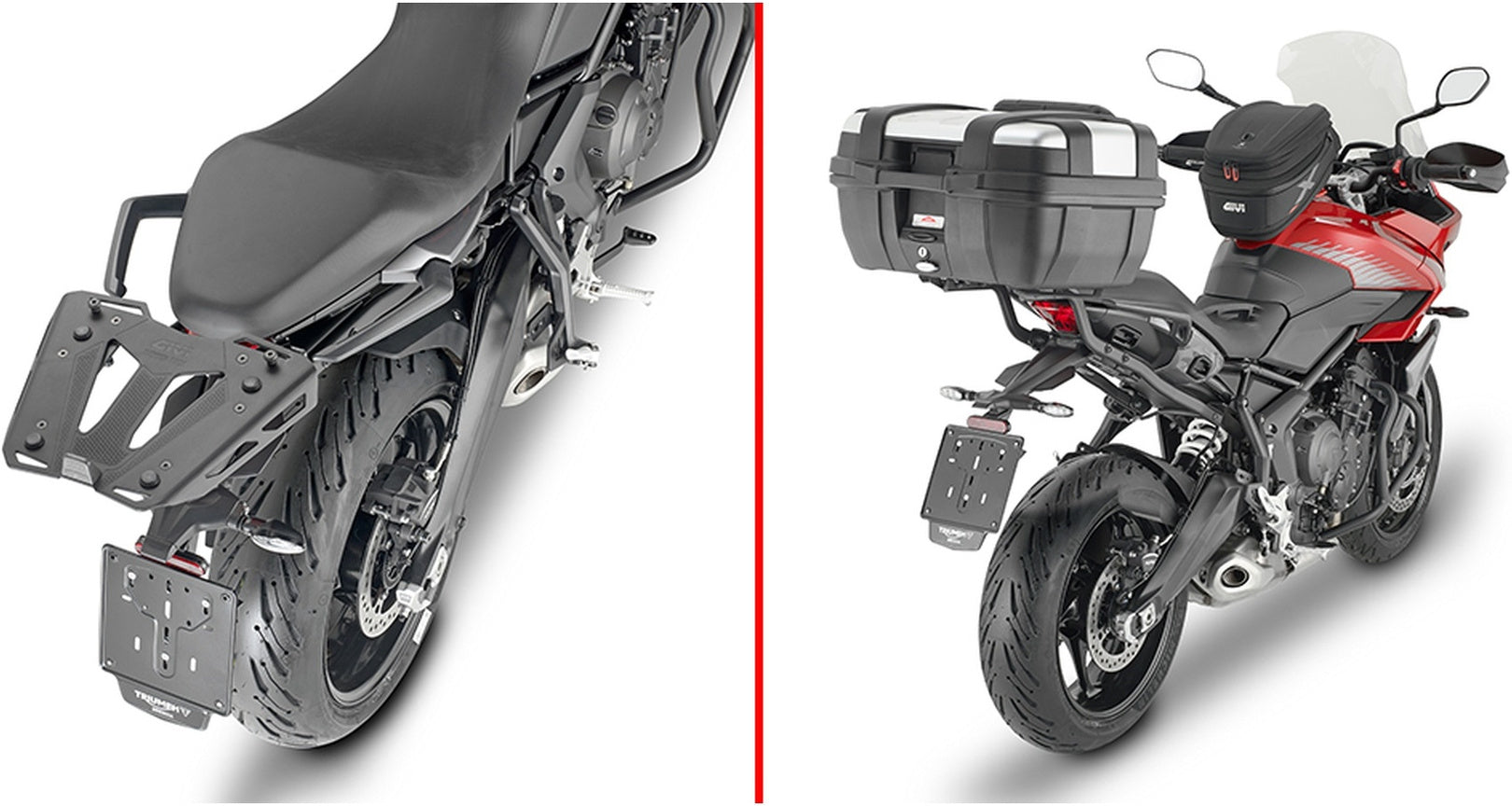 Monokey Trekker Outback Evo Smart Black Aluminium Top Case - 42 Lt Trekker Outback Evo Smart Aluminium - Givi Compatible With Triumph Tiger 660 Sport (2022-2024)