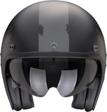 Urban Motorcycle Helmet Scorpion Exo Belfast Evo Ultra Tct Black Silver Spade Size S