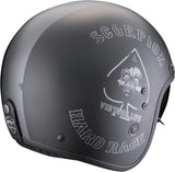 Urban Motorcycle Helmet Scorpion Exo Belfast Evo Ultra Tct Black Silver Spade Size S