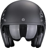 Urban Motorcycle Helmet Scorpion Exo Belfast Evo Ultra Tct Matt Black Silver Hangar Size S