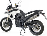 Exhaust Tip Without Sound Certification Lv One Evo Stainless Steel Carbon Fiber End Cap - Leovince Compatible With Bmw F 700 Gs (2013-2016)