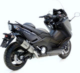 Complete Catalytic Exhaust System With Sound Certification Lv One Evo Stainless Steel Carbon Fiber End Cap - Leovince Compatible With Yamaha Xp 530 T-Max (2012-2016)
