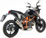 Exhaust Tip With Noise Certification Lv One Evo Stainless Steel Carbon Fiber End Cap - Leovince Compatible With Ktm 690 Duke - R (2012-2015)