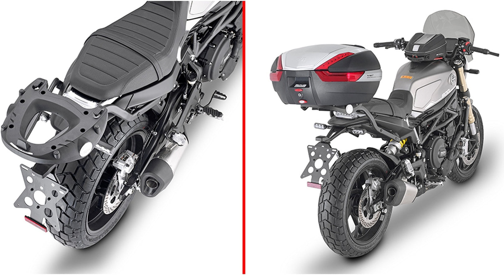 Monokey Aluminium Top Case - 47 Lt Technopolymer - Givi Compatible With Benelli Leoncino 800 (2022-2024)