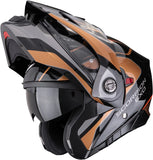 Full-Face Motorcycle Helmet Scorpion Exo Adx-2 Polycarbonate Black Copper Kamps Size M