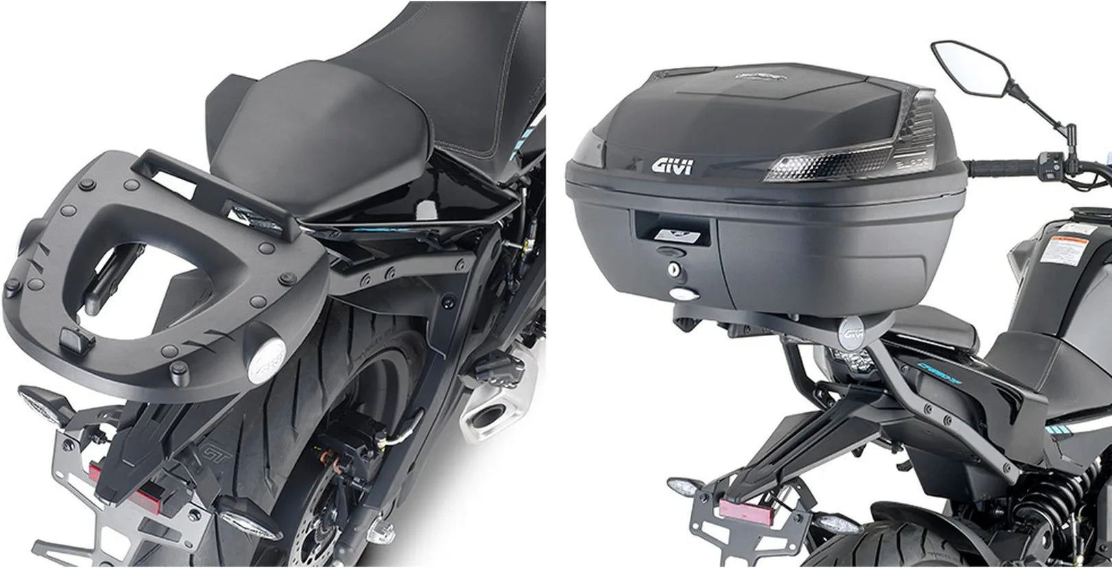 Monokey Black Top Case - 34 Lt Technopolymer - Givi Compatible With Cfmoto 650 Nk (2021-2024)
