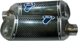 Exhaust Tip Without Sound Certification Fetta Salame Carbon - Termignoni Compatible With Ducati Panigale 848 - 1098 - 1198