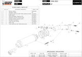 Non-Catalytic Exhaust Tip With Sound Certification Gp Steel Black - Mivv Compatible With Aprilia Rsv 1000 (1998-2003)