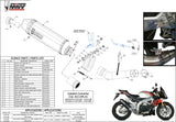 Non-Catalytic Exhaust Tip With Sound Certification Speed Edge Steel Black Carbon - Mivv Compatible With Aprilia Tuono V4 1100 (2018-2020)
