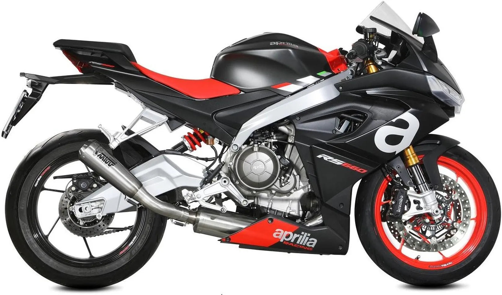 Complete Non-Catalytic Exhaust System With Sound Certification X-M1 Titanium - Mivv Compatible With Aprilia Rs 660 (2020-2024)