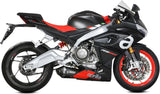 Complete Exhaust System Without Catalytic Converter And Without Sound Certification Delta Race Steel Black Carbon - Mivv Compatible With Aprilia Rs 660 (2020-2024)