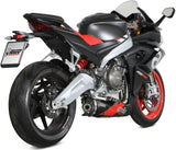 Complete Exhaust System Without Catalytic Converter And Without Sound Certification Delta Race Steel Black Carbon - Mivv Compatible With Aprilia Rs 660 (2020-2024)