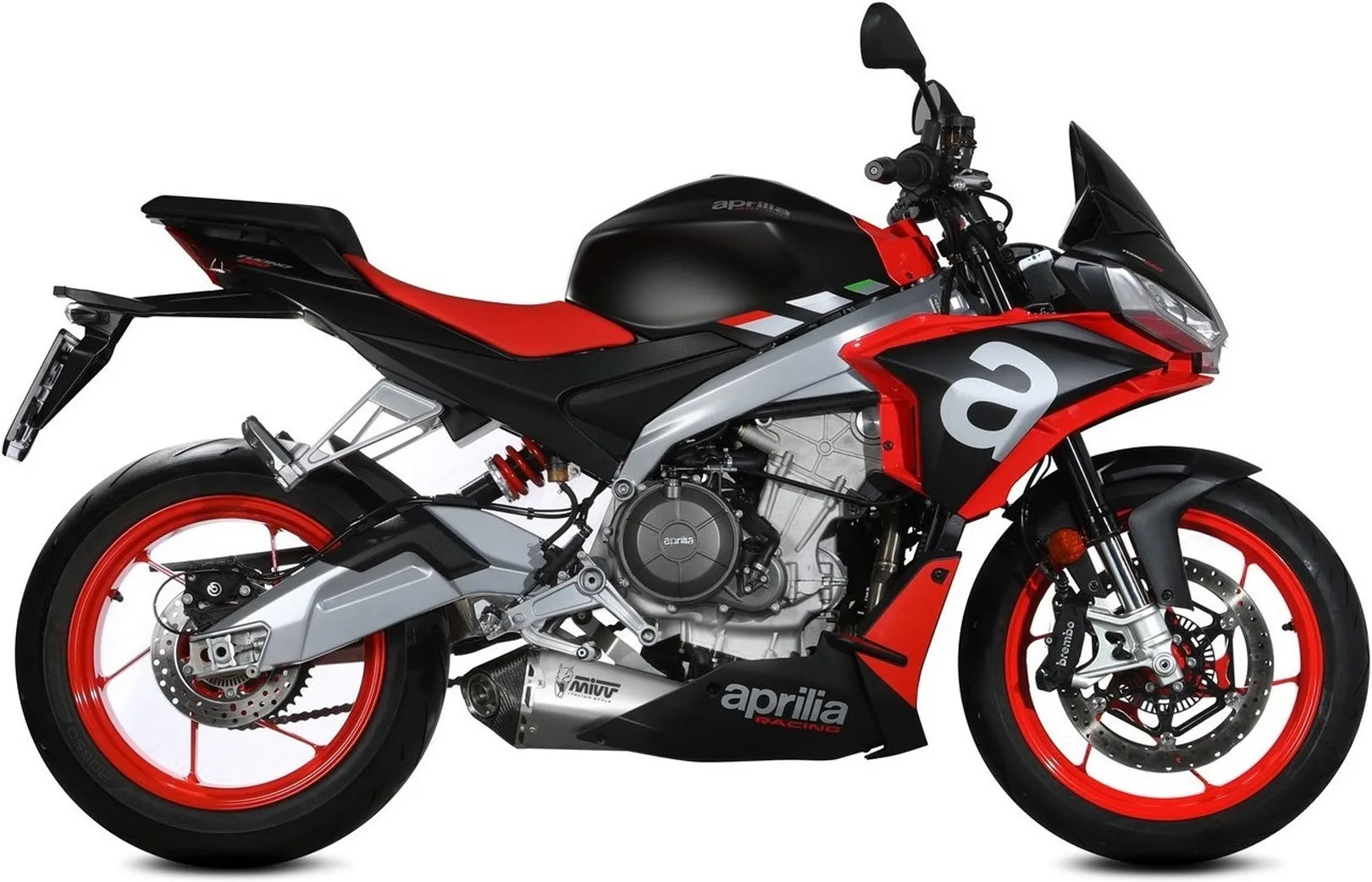 Complete Catalytic Exhaust System With Sound Certification Delta Race Stainless Steel Carbon - Mivv Compatible With Aprilia Rs 660 (2020-2024)