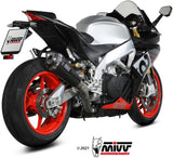 Catalytic Exhaust Tip With Sound Certification Delta Race Carbon Carbon - Mivv Compatible With Aprilia Rsv4 (2017-2020)