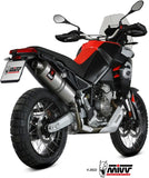 Complete Non-Catalytic Exhaust System With Sound Certification Dakar Stainless Steel - Mivv Compatible With Aprilia Tuareg 660 (2022-2024)