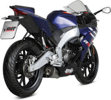 Complete Catalytic Exhaust System With Sound Certification Delta Race Stainless Steel Carbon - Mivv Compatible With Aprilia Rs 125 (2021-2024)