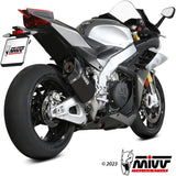 Non-Catalytic Exhaust Tip With Sound Certification Sr-1 Titanium Black - Mivv Compatible With Aprilia Rsv4 (2021-2024)