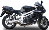 Dual Exhaust System With Sound Certification Furore Aluminium Black - Gpr Compatible With Aprilia Sl 1000 Falco (2000-2004)