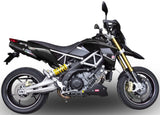 Dual Exhaust System With Sound Certification Furore Aluminium Black - Gpr Compatible With Aprilia Dorsoduro 750 (2008-2016)