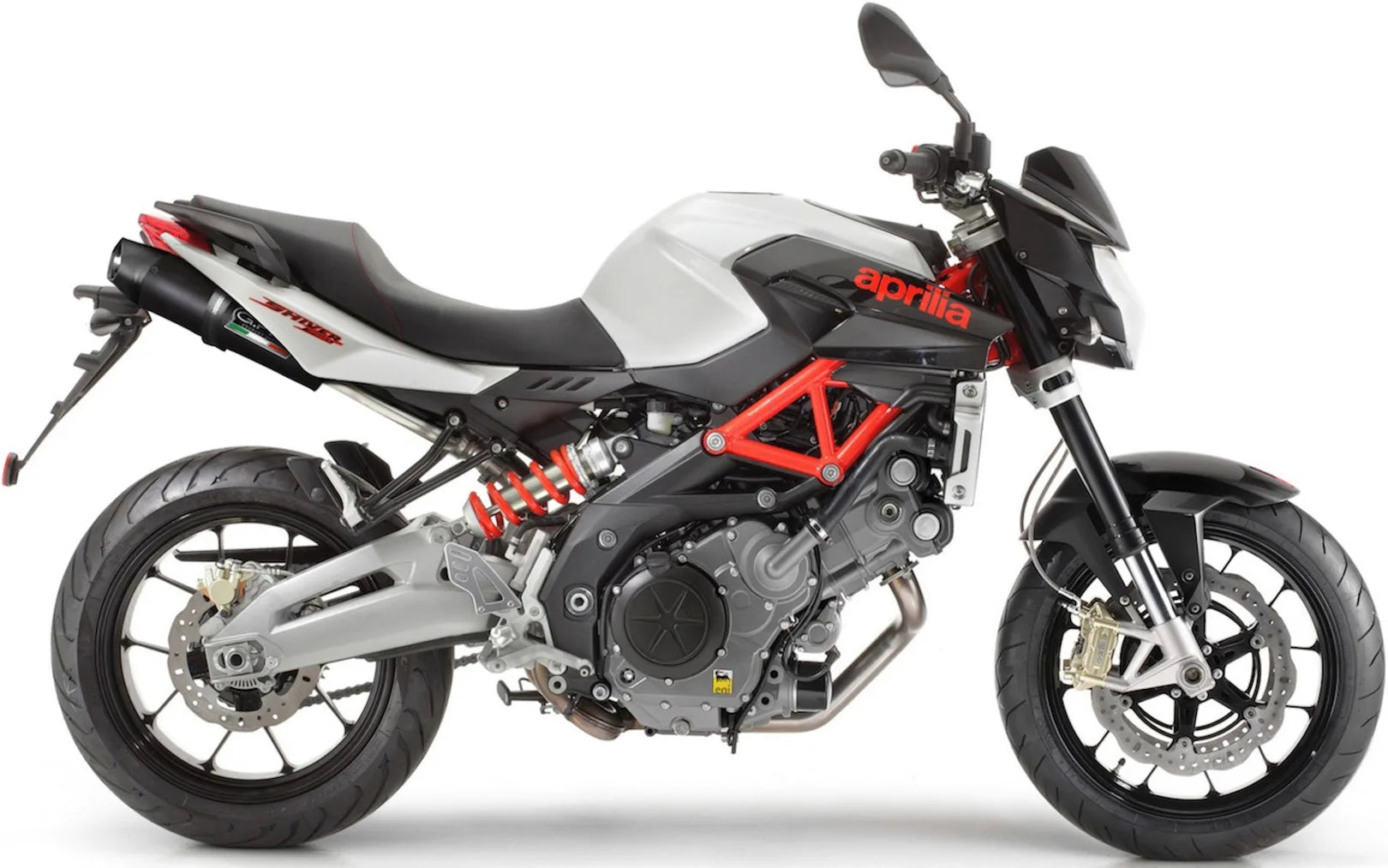 Dual Exhaust System With Sound Certification Furore Aluminium Black - Gpr Compatible With Aprilia Shiver 750 Gt (2007-2016)