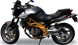 Dual Exhaust System Without Sound Certification Deeptone Stainless Steel - Gpr Compatible With Aprilia Shiver 750 Gt (2007-2016)