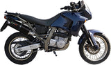Dual Exhaust System With Sound Certification Furore Aluminium Black - Gpr Compatible With Aprilia Pegaso 650 Ga (1992-1996)