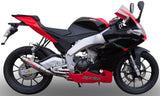 Complete Catalytic Exhaust System With Sound Certification Deeptone Stainless Steel - Gpr Compatible With Aprilia Rs 4 125 (2011-2016)