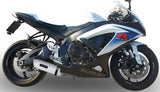 Exhaust Tip With Noise Certification Albus Ceramic White Aluminium - Gpr Compatible With Suzuki Gsx-R 750 K6 (2006-2007)