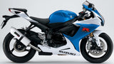 Exhaust Tip With Noise Certification Albus Ceramic White Aluminium - Gpr Compatible With Suzuki Gsx-R 750 K8 (2008-2010)